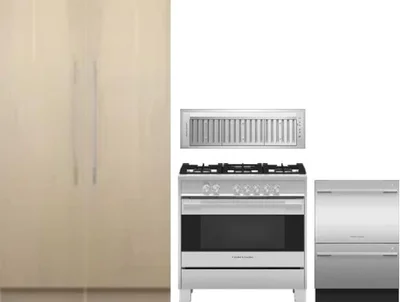 5 Piece Package Includes Refrigerator, Freezer, Range, Hood And Dishwasher